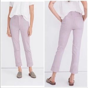 Madewell NWT Stovepipe Fatigue Pants: TENCEL Lyocell Edition Lavender Size 23